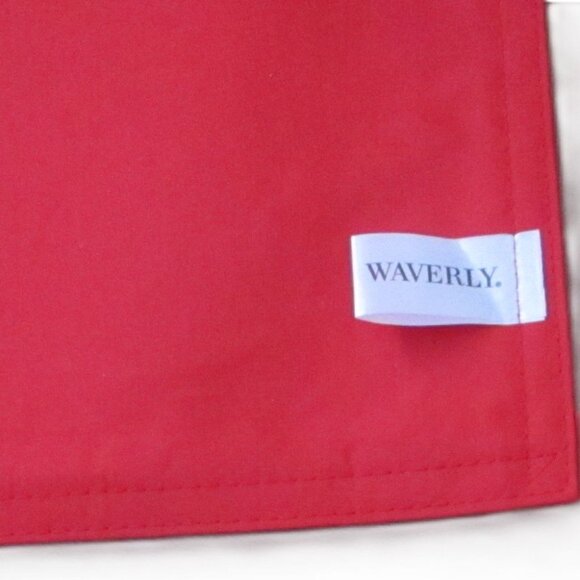4-Piece Waverly Quilted Red Placemats Red Squares Gold Dots 17.5X12" - Picture 2 of 4